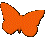 GIF animado (8389) Mariposa naranja
