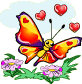 GIF animado (2178) Mariposa romantica