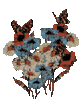 GIF animado (8437) Mariposas sobre flores