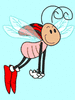 GIF animado (8475) Mariquita volando