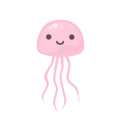 GIF animado (6178) Medusa rosa kawaii