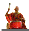 GIF animado (13071) Monje budista tambor