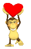 GIF animado (9710) Mono corazon