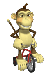 GIF animado (9732) Mono triciclo