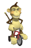 GIF animado (9732) Mono triciclo