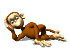 GIF animado (9733) Mono tumbado