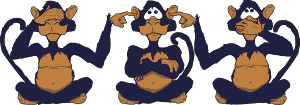 GIF animado (9735) Monos que no ven no oyen y no hablan