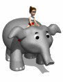 GIF animado (9169) Montando sobre un elefante