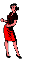Imagen GIF de Mujer rojo bailando animado