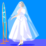 GIF animado (2819) Mujer traje novia