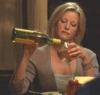 GIF animado (655) Mujer vino blanco