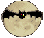 GIF animado (9750) Murcielago ante la luna llena