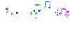 GIF animado (13205) Notas musicales colores