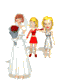 GIF animado (2807) Novia lanzando ramo