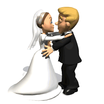 GIF animado (2836) Novio besando novia