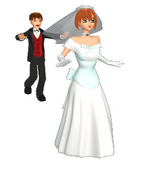GIF animado (2842) Novio persiguiendo novia