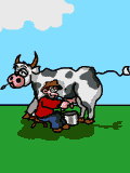 GIF animado (10095) Ordenando la vaca