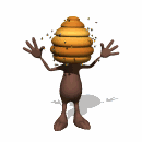 GIF animado (10248) Oso con un panal de abejas