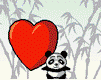 GIF animado (2288) Oso panda enamorado