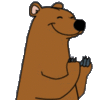 GIF animado (10345) Oso pardo aplaudiendo