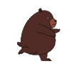GIF animado (10358) Oso pardo gordo