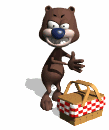 GIF animado (10367) Oso pardo y el picnic