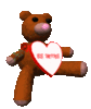 GIF animado (5437) Oso peluche amor