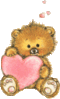 GIF animado (5466) Oso peluche corazon