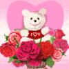GIF animado (5482) Oso peluche enamorado