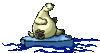 GIF animado (10403) Oso polar sobre el hielo
