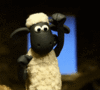GIF animado (9845) Oveja divertida