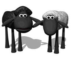 GIF animado (9851) Oveja negra oveja blanca
