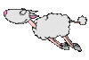 GIF animado (9856) Oveja volando