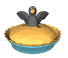 GIF animado (7160) Pajaro en una tarta