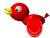 GIF animado (7161) Pajaro rojo