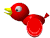 GIF animado (7161) Pajaro rojo
