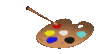 GIF animado (11921) Paleta con pintura de colores