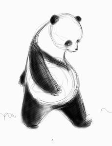 GIF animado (10322) Panda gigante caminando