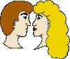 GIF animado (2685) Pareja besandose