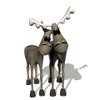 GIF animado (8595) Pareja de alces