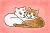 GIF animado (7790) Pareja de gatos