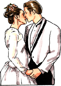 GIF animado (2886) Pareja de novios