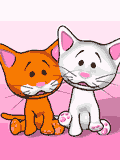 GIF animado (7793) Parejita de gatos