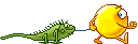 GIF animado (11274) Paseando iguana
