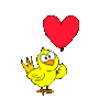 GIF animado (2391) Patito enamorado