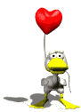 GIF animado (7230) Pato enamorado