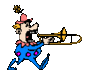 GIF animado (12913) Payaso trombon