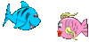 GIF animado (6356) Peces besandose