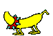 GIF animado (1088) Perro banana