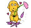 GIF animado (11036) Perro con flor